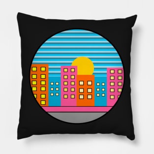 Colorful urban summer Pillow