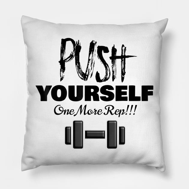 Push Yourself 2022 To Be Great Pillow by Veroniquen