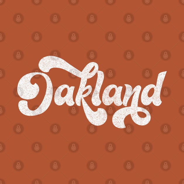 Oakland // Retro Faded Typography Design by DankFutura