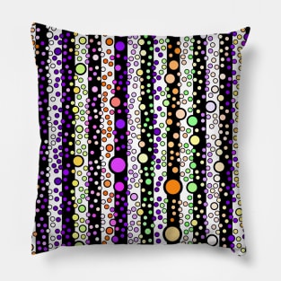 Colorful Psychedelic Hippie Trippy Retro Mod Groovy Geometric Circle Stripe Pattern Pillow