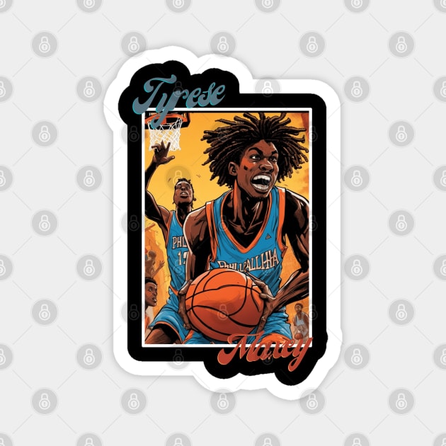 Tyrese Maxey Philadelphia victor illustration design Magnet by Nasromaystro