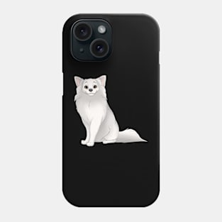 White Longhaired Chihuahua Dog Phone Case