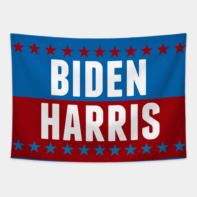 Biden Harris Blue Red Stars Tapestry by epiclovedesigns