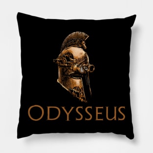 Odysseus - Steampunk Ancient Greek Helmet - Trojan War Pillow