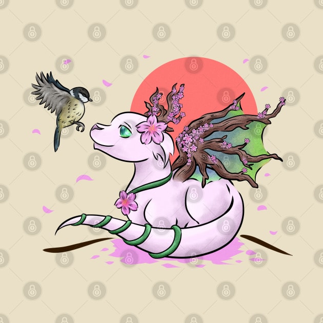 Japanese Spring Dragon | Cute Dragon by Shirin Illustration