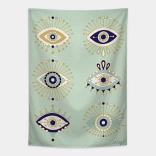 evil eyes Tapestry