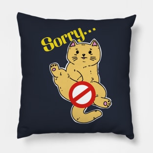 Cencored Cute Cat Pillow