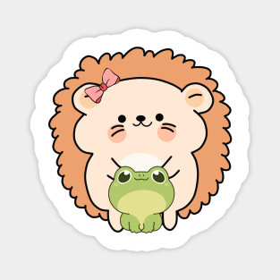 Happy hedgehog and Froggy Magnet