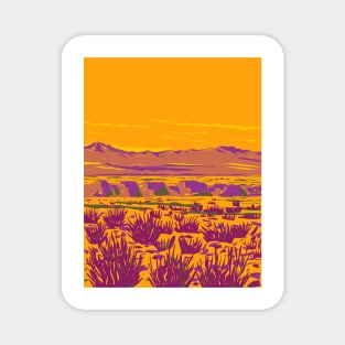 Atacama Desert in Argentina and Chile WPA Art Deco Poster Magnet