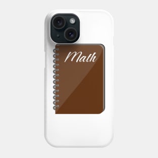 Math School Subject Labels Spiral Notebook Phone Case