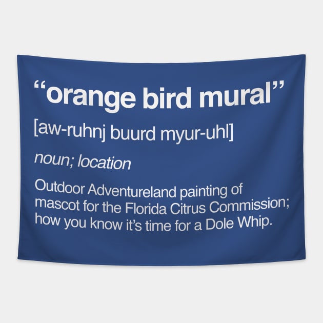 Orange Bird Definition Tapestry by PopCultureShirts