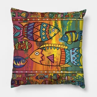 Rainbow Fishes Pillow