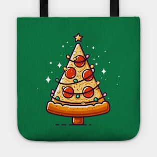 Pizza Slice Christmas Tree Tote