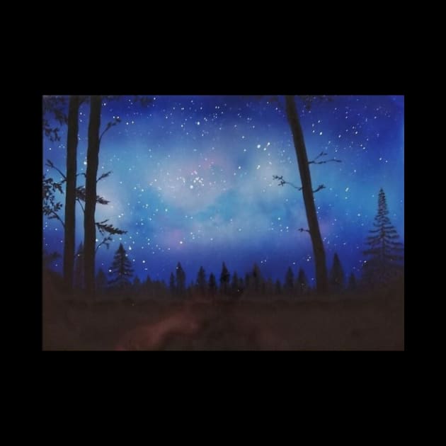 Forest sky at night by Finn Art by MB