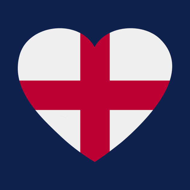 I Love England // Heart-Shaped English Flag by SLAG_Creative