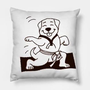 Dog Knows Karate Pillow