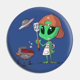 “Kiss the Cook” Alien Pin