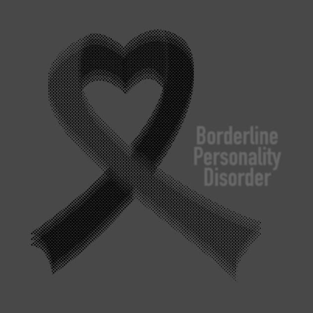 Borderline Personality Disorder Awareness Halftone Ribbon by ADHDisco