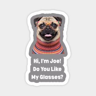 Hi, I am Joe! Do You Like My Glasses? Magnet