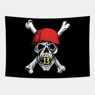 Skull | Skull # 13 | Number 13 | Motorcycling | Motorcycle club Tapestry