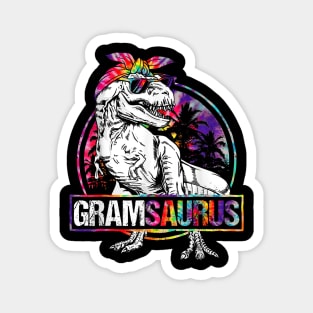 Gramsaurus Dinosaur Gram Saurus Family Matching Tie Dye Magnet