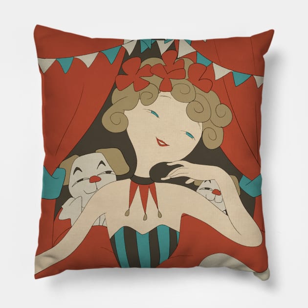 Dream of the Circus Pillow by Tasoya Maro