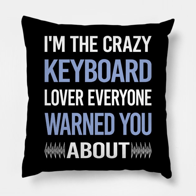 Funny Crazy Lover Keyboard Keyboards Pillow by symptomovertake