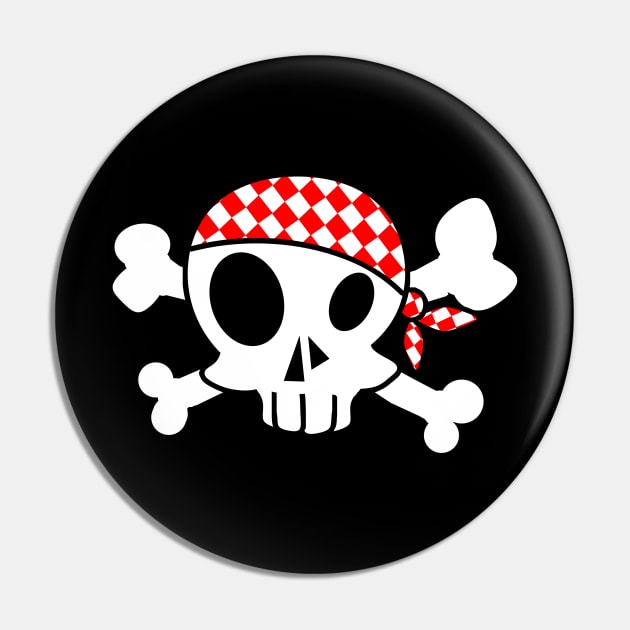 Skull and Crossed Bones Pin by SquareDog