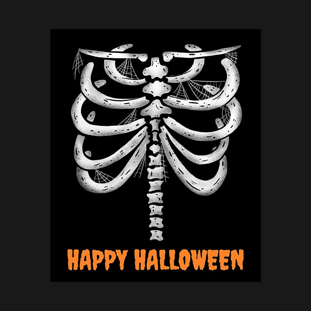 Happy Halloween (skeleton ribs with cobwebs) by PersianFMts