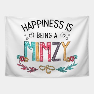 Happiness Is Being A Mimzy Wildflowers Valentines Mothers Day Tapestry