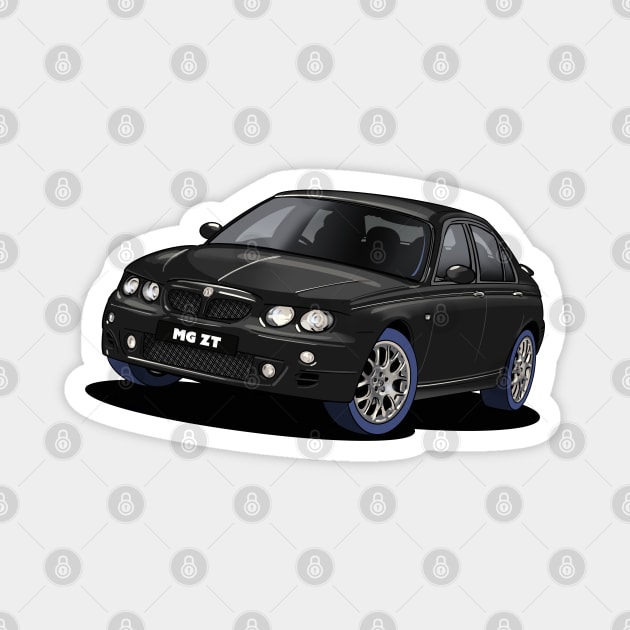 MG ZT saloon car in black Magnet by Webazoot