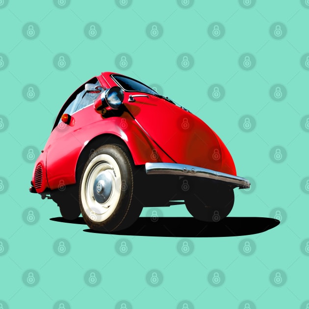 Isetta bubble car in red by candcretro
