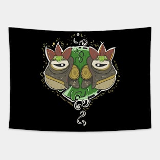 Frog and toad - Water lily Tapestry