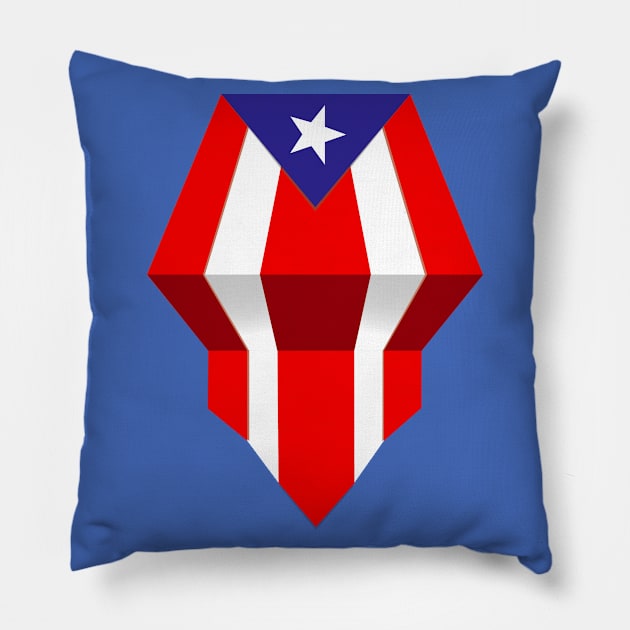 Puerto Rican Flag Pillow by SuaveOne