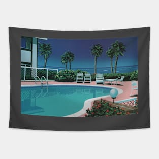 hiroshi nagai  - Swimming Pool by Hiroshi Nagai Tapestry