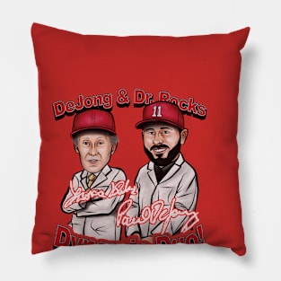 Paul DeJong & Dr. Rocks St. Louis Cartoon Pillow