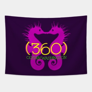 (360) Purple Seahorses Tapestry