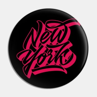 New York lettering in original style Pin