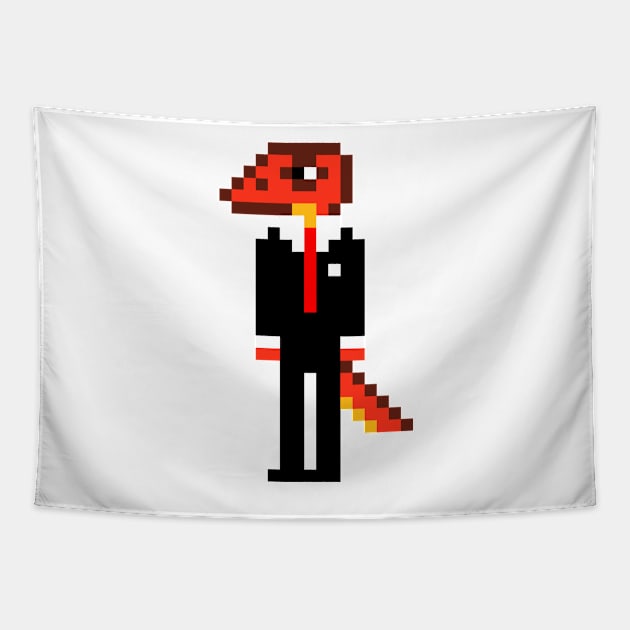 Agent Lizard Pixel art Tapestry by MacSquiddles