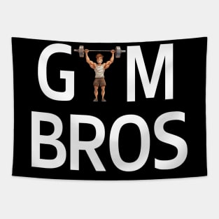 Gym bros white Tapestry