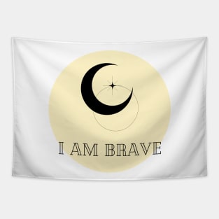 Affirmation Collection - I Am Brave (Yellow) Tapestry