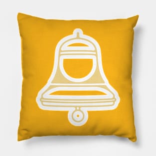 School Bell Sticker design vector illustration. Alert and alarm objects icon design concept. Purple color bell sticker design logo with shadows. Pillow