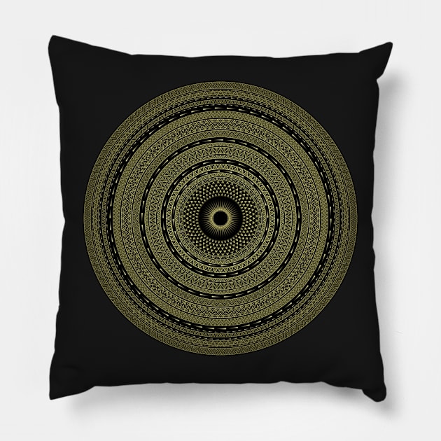 Solar eclipse. Mandala. Sacred geometry Pillow by natasedyakina