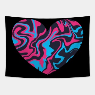 Polyamory Pride Marble Heart (alternate flag) Tapestry