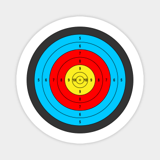 Shooting target. A small badge on the left side of the chest. Magnet