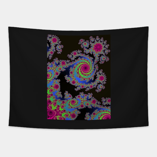 peacock style fractal pattern Tapestry by indusdreaming