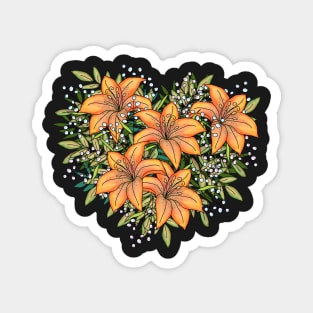 Pretty Lily Bouquet Magnet