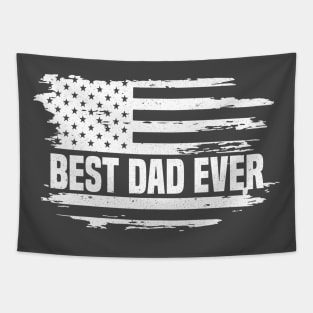 Best Dad Ever With US American Flag Fathers Day Tapestry