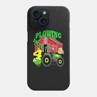 Birthday 4 Year Old Farming Themed Party, Cute Farm Fourth Birthday Gift Phone Case