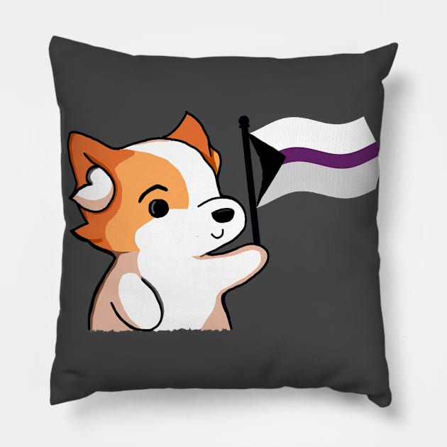 Demisexual Pride - Corgi Version Pillow by Forsakendusk